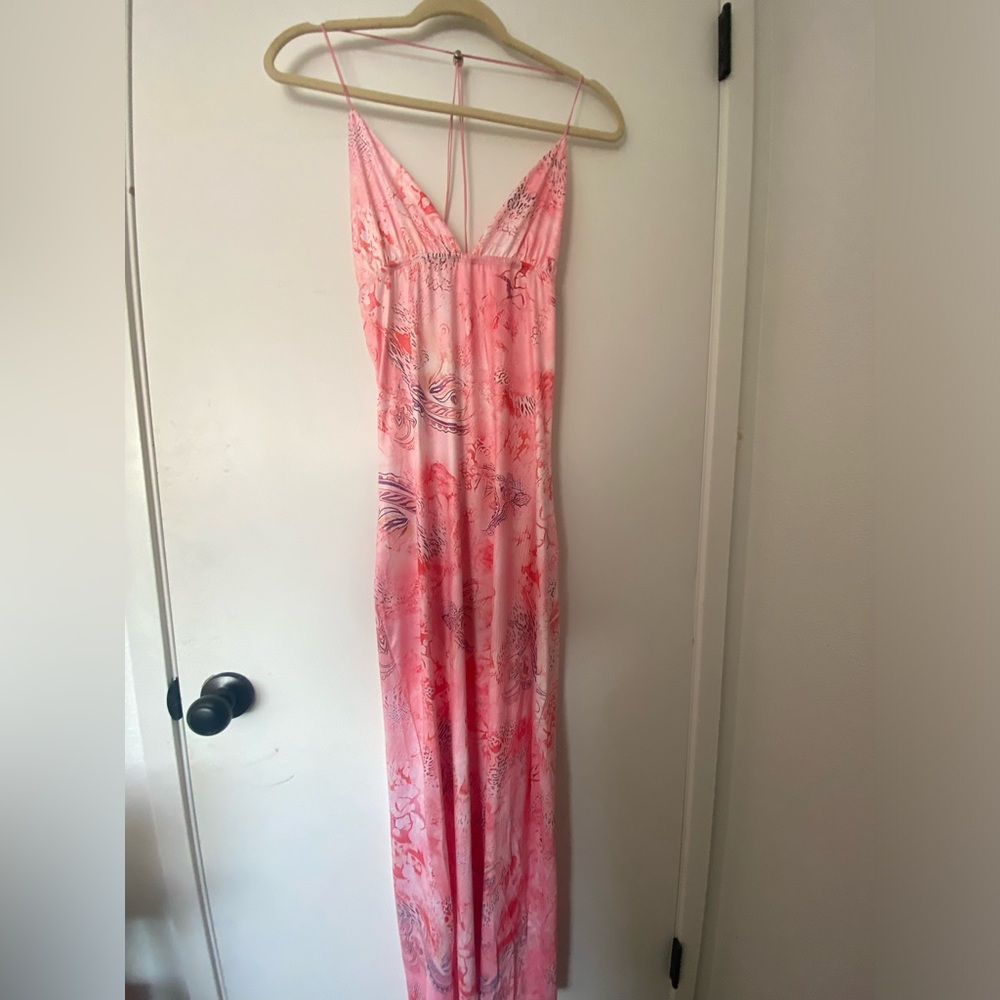Pink Maxi Dress w/ Butterfly Back